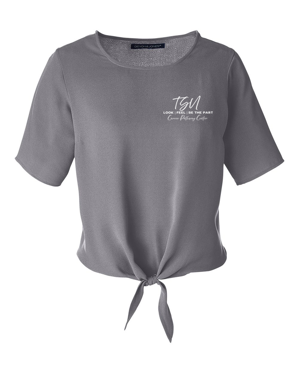 Gray Tie Shirt